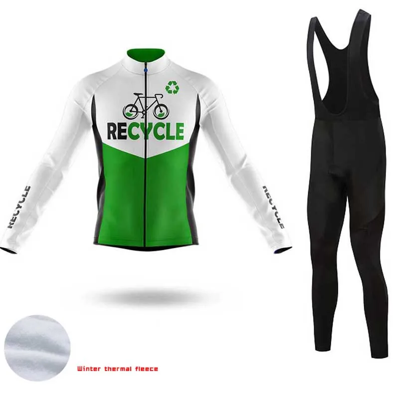 SPTGRVO LairschDan женский/мужской комплект велосипедной униформы с длинным рукавом зима зимний костюм велосипедный костюм Одежда для велосипеда mtb комплект одежды - Цвет: Серебристый