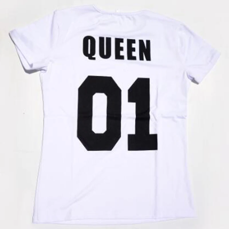 Женская летняя футболка с коротким рукавом и надписью|couple clothes|t shirt king queenshirt queen |