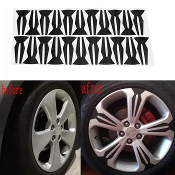 

20Pcs/Set 4D Carbon Fiber Car Wheel Tire Hub Stickers Rim Sticker For Chevrolet For Cruze 2009 2010 2011 2012 2013 Car Styling