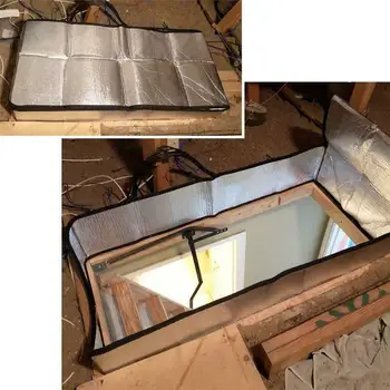 

New Attic Stairs Insulation Cover Fireproof Attic Tent Insulation Cover Door Insulation Cover Stairway Double-sided Aluminum Foi