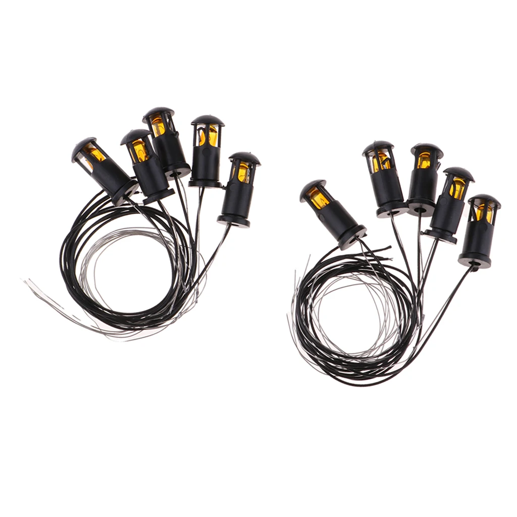 Model building kits diorama kits garden decor model 10 Pieces 1cm Height Lawn Model Light Lamppost