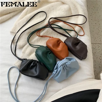 

Chic Small Envelope Cloud Bag Soft Wrinkled Dumpling Shoulder Messenger Bag Luxury Clip Handbag Designer Clutch Pouch Purses Sac