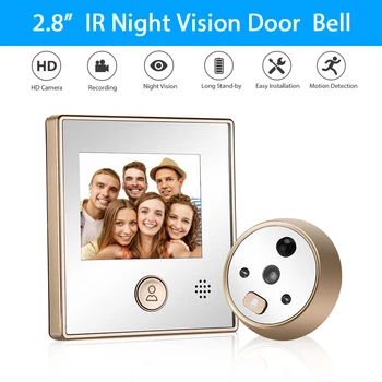 

2.8 inch LCD Color Screen Digital Doorbell 120 Degree Door Eye Electronic Peephole Door Camera Viewer Motion Detected Door Bell