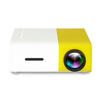 

Projector Mini Projector Portable Theater Home Office HD 1080P Yellow PUO88
