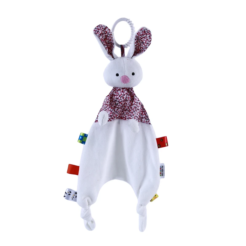 white rabbit Милая Детская кроватка коляска игрушка слон Moneky мягкий плюшевый Младенческая кукла Мобильная кровать детская коляска животное подвесное кольцо - Цвет: white rabbit