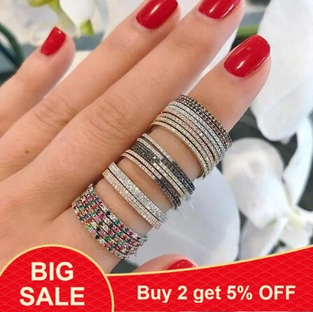 

Cute Fashion Small Crystal Stone Ring Female Silver Gold Stackable Ring Wedding Band Promise Love Engagement Rings For Women