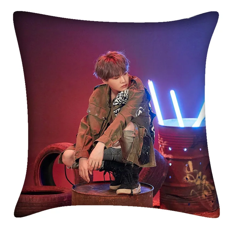 KPOP Подушка Bangtan подушка для мальчиков постельные принадлежности карта душа K-pop Home Bangtan Boys квадратная подушка с одной стороны - Цвет: 13