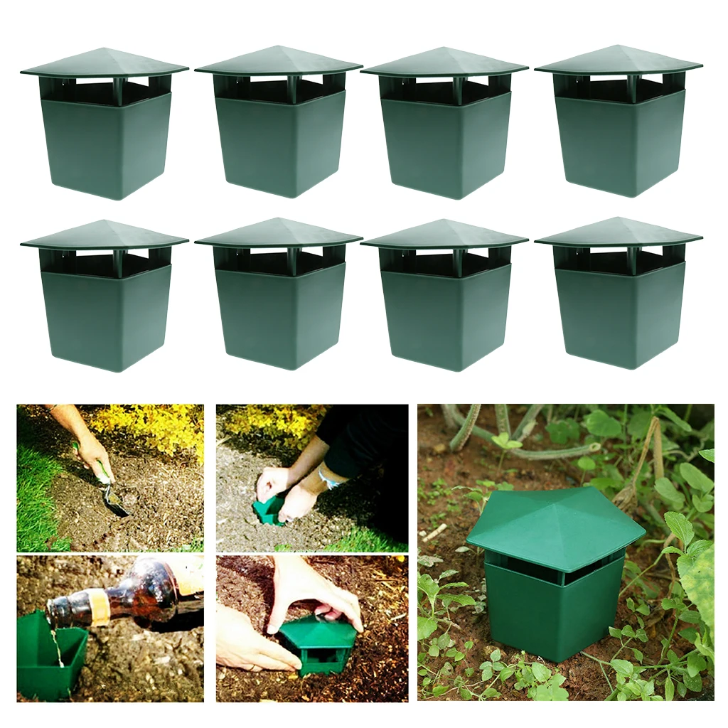 

8 Pieces Beer Slug & Snail Traps Eco-Friendly to Catch Slugs Snails Catcher, Safe for Kids and Pets