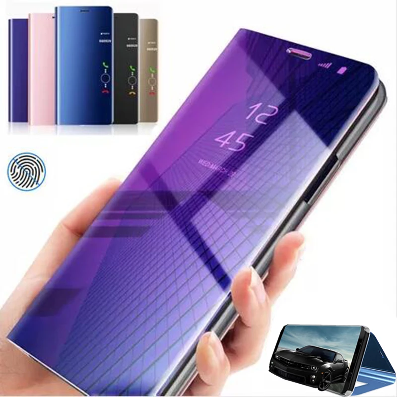 

Clear View Smart Mirror Flip Phone Case For OnePlus 6 6T For OnePlus 7 7T 7Pro Protective Cover Stand Case