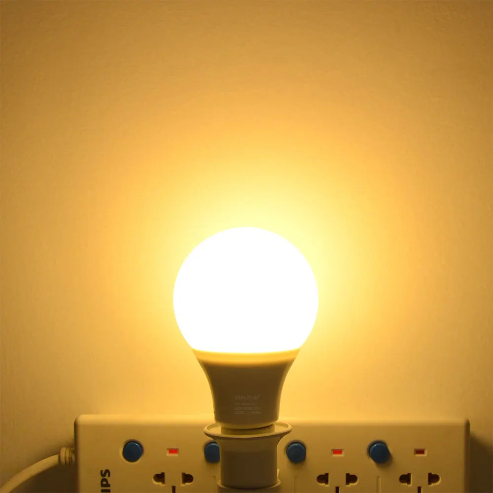 Высокое качество яркость E27 светодиодные лампы 220 В реальная мощность 15 Вт 12 Вт 9 Вт 7 Вт 5 Вт энергосберегающие светодиодные ночники Домашнее освещение теплый белый - Испускаемый цвет: Тёплый белый