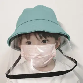 

3-10 Years Old Child Cotton Protective Fisherman Hat High-Transmitting Pet Film Anti-Fog Prevent Droplets