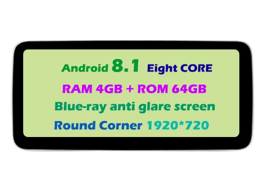 10,2" Android 9 дисплей Mercedes Benz CLA 2013 автомобильный dvd-плеер gps стерео Мультимедиа carplay Blue ray антибликовый scre - Цвет: Blue Ray screen