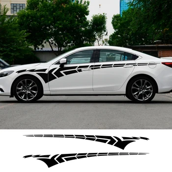 

2PCS Car Door Waist Line Vinyl Stickers For Peugeot 206 207 Mitsubishi Lancer Renault Duster Opel Astra Mazda Demio Accessories
