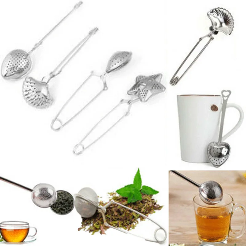

Stainless Steel Tea Infuser Teakettles Ball Mesh Loose Leaf Herbs Strainer Reusable Spice Filter Secure Locking Herb Steeper