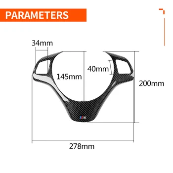 

Styling Steering Wheel Cover Carbon Fiber Black Decoration Accessories