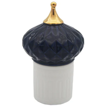 

Russian Castle Storage Jar Ceramic House Decorative Canlder Holder Diy Canlde Holder Little Storage Tank Home Decor B