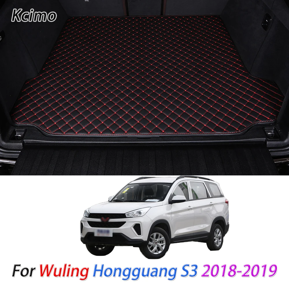 Напольный коврик для багажника Wuling Hongguan S3 2018 2019 кожаный напольный ковер