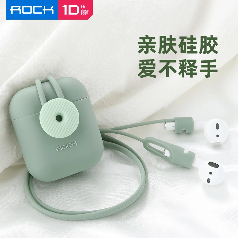 ROCK Мягкий силиконовый чехол для Apple Airpods противоударный чехол для Airpods 1 2 чехол для наушников s ультра тонкий защитный чехол Air Pods