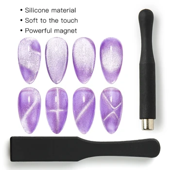

Cat Eye Magnetic Stick Pen For Polish Nail Gel UV Gel 3D Effect Strong Magnet Slice Board UV Magic Cat Eye Nail Art Effect Tool