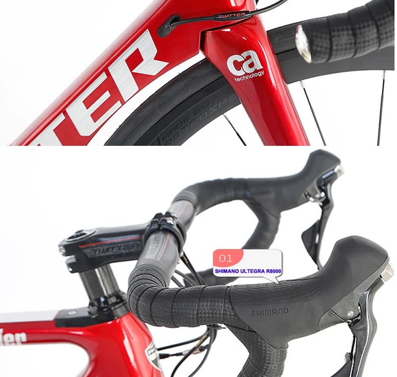 TWITTER Carbon Road bike 22 speed Disc brake road bike Carbon wheel For 105/R7000 UT/R8000 Components