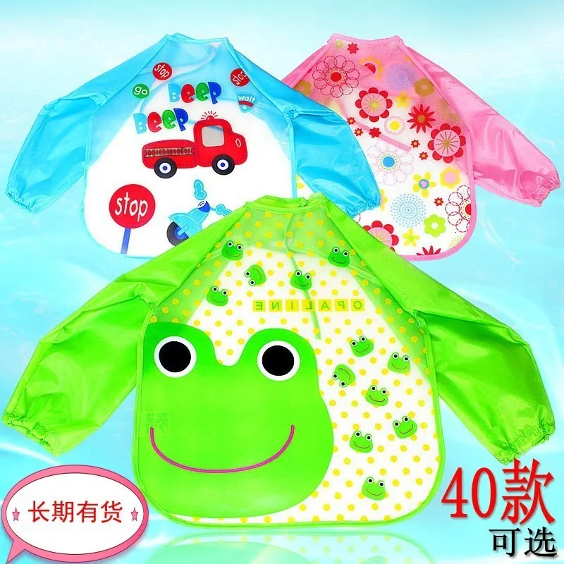 

Oem Overclothes Back Dressing Waterproof Children Baby Baby Avoid Washing Clothes Bib Bib Painting Draw Clothes