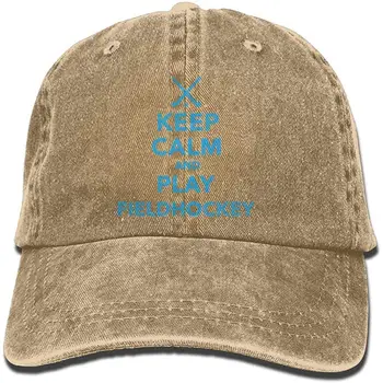 

Keep Calm and Play Field Hockey Adult's Jeanet Sports Hat Baseball Cap