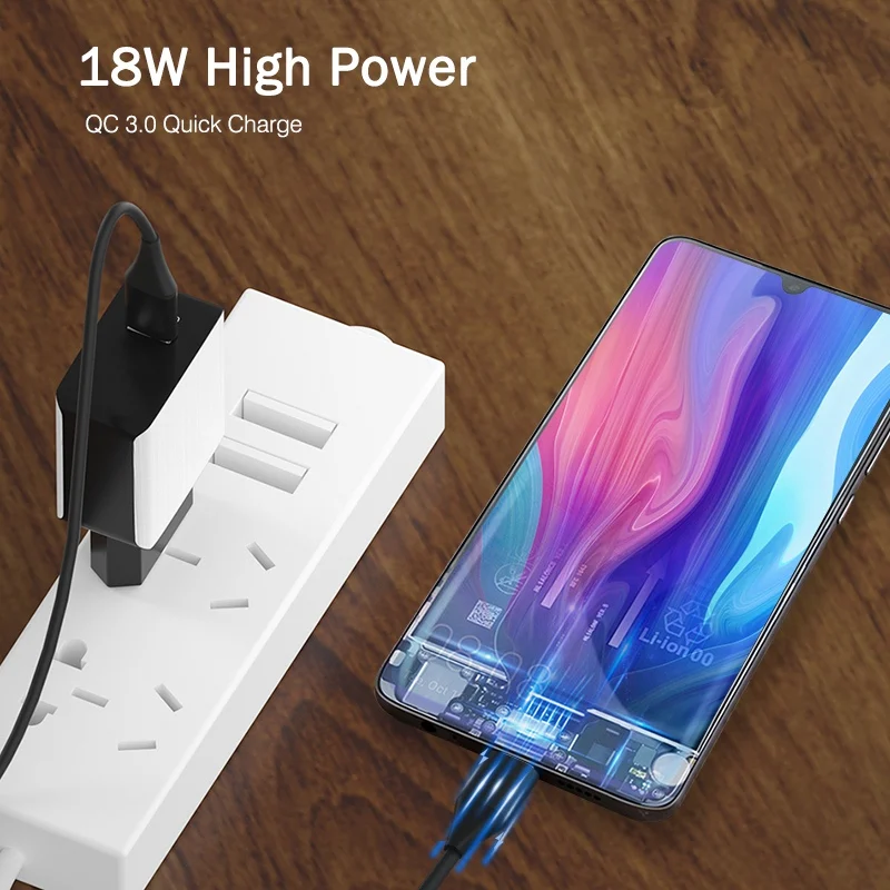 OREY быстрое зарядное устройство QC 3,0 18 Вт USB зарядное устройство для iPhone X Quick Charge 3,0 зарядное устройство для телефона адаптер для Xiaomi Mi 9