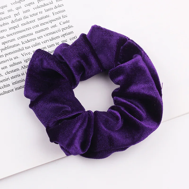 elastic headbands for women 33Colors Korea Velvet Hair Scrunchie Elastic Hair Bands Solid Color Headbands Women Girls Ponytail Holder hair accessories Gift Hairclip Hair Accessories