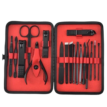 

18PCS Professional Nail Clipper Pedicure Manicure Set Stainless Steel Cuticle Scissor Pusher Tweezer Nail Cutter Tools