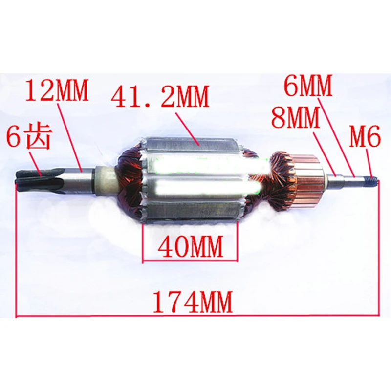 AC220 240V ротор якоря заменить для Makita HR4001C HR4010C HR4011C электрический молоток Мощность