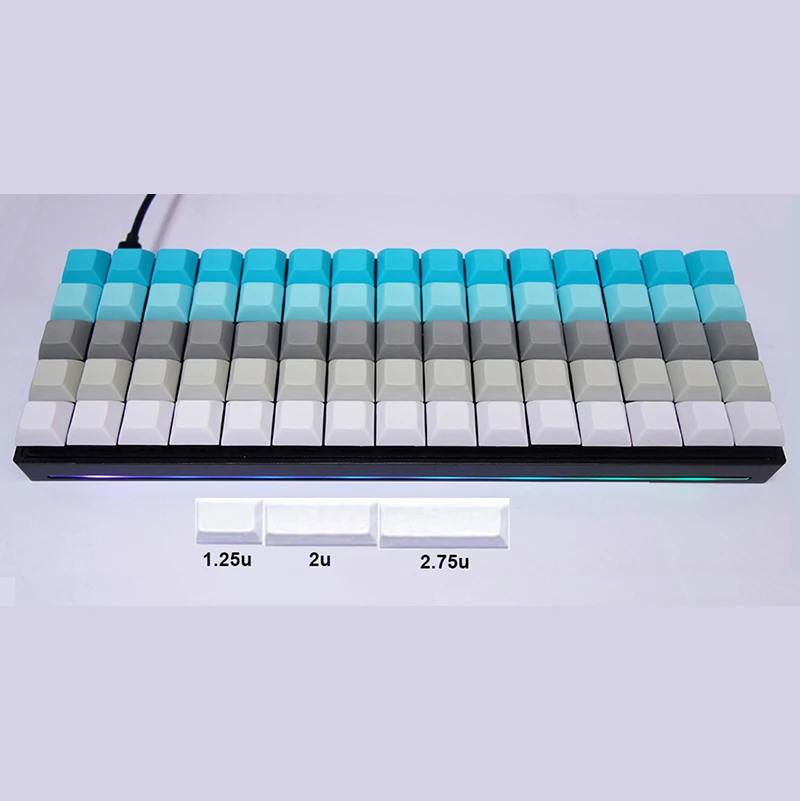 Колпачки для клавиатуры DSA Планк Niu40 XD75 RGB75 Ortholinear Cherry MX переключатели