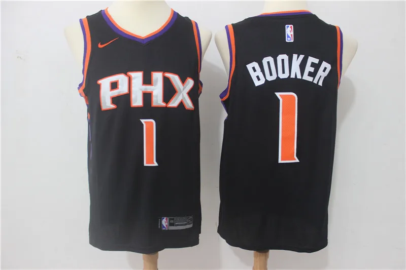 А+++ Феникс Мужская футболка#1 DEWIN Booker 20 Josh Jackson 22 DeAndre Ayton 34 Charles Barkley - Цвет: for men