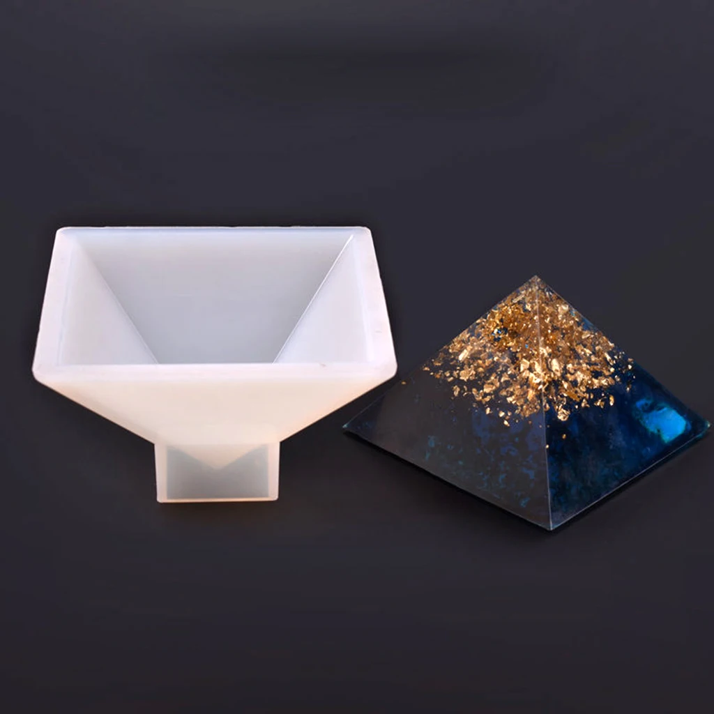 DIY Silicone Mold Jewelry Design Pyramid Resin Art 9.5x9.5x6cm