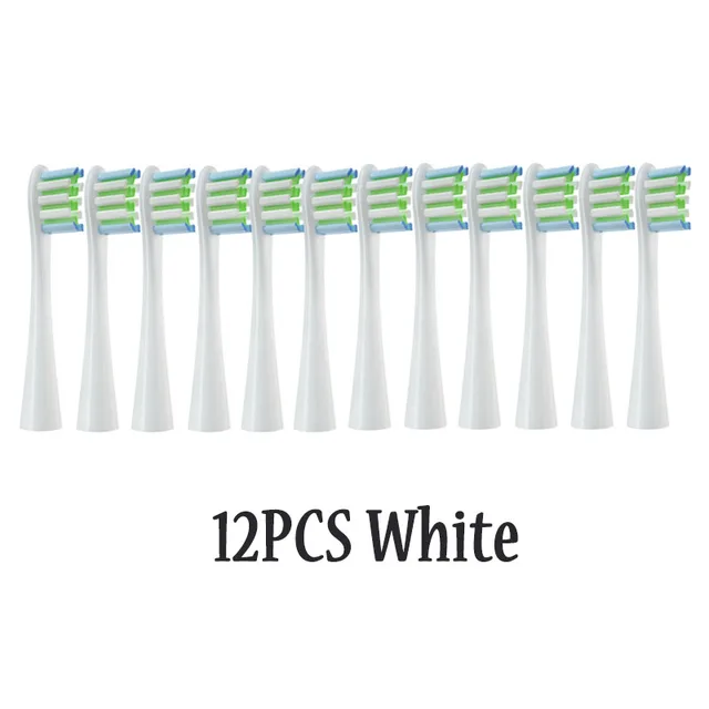 12PCS Replacement Brush Heads for Oclean X/ X PRO/ Z1/ F1/ One/ Air 2 /SE Sonic Electric Toothbrush DuPont Soft Bristle Nozzles 12White