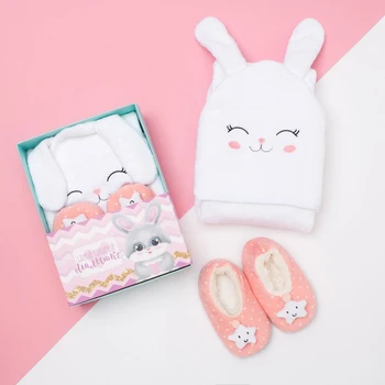 

Set "Bunny", terry towel with a hood 85 * 85 cm, footprints 18 cm 4562540