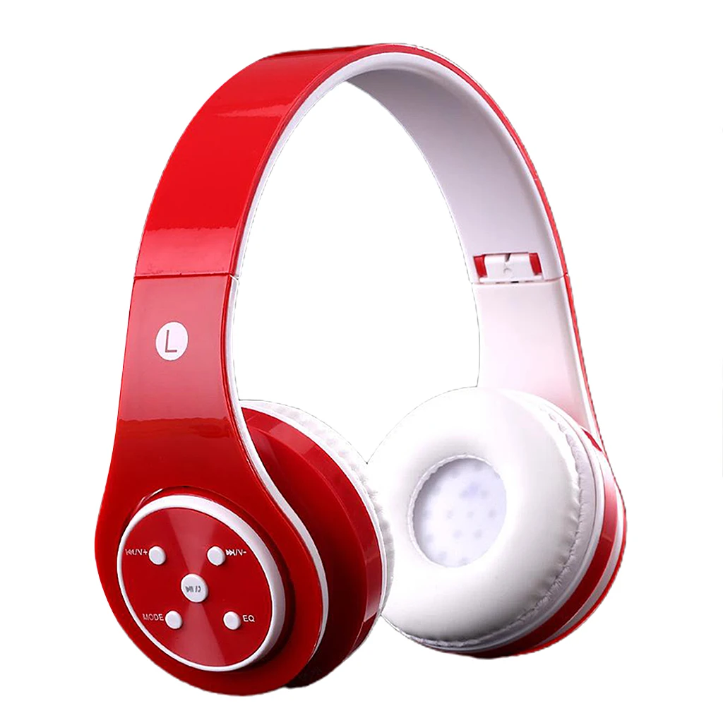 ST6 Head Mounted Wireless Bluetooth Headphone Stereo Over Ear Volume Control Foldable Headset for Boys Girls with Microphone