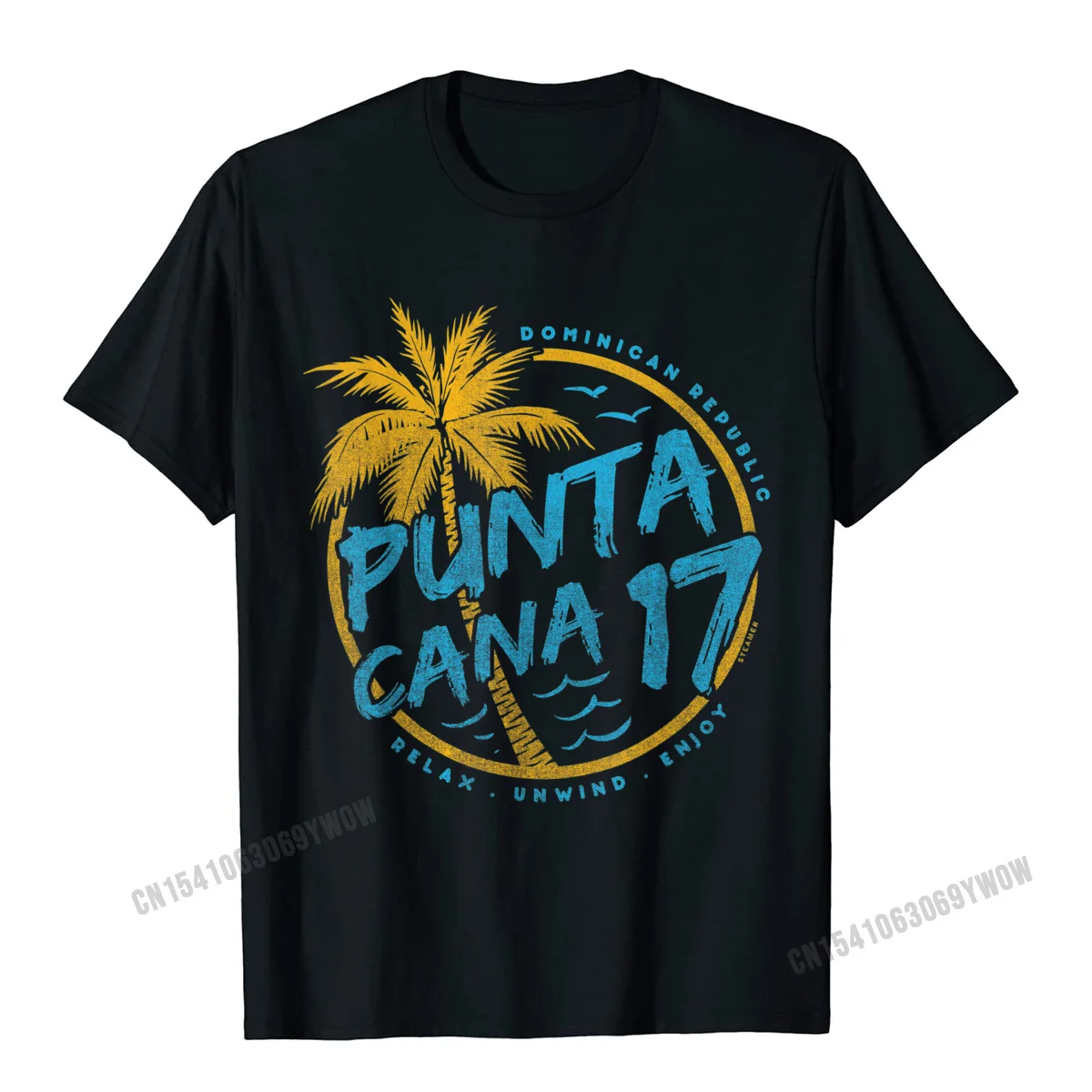 Classic Tshirts New Coming Crewneck Slim Fit 100% Cotton Men Tees Camisa Short Sleeve Tees Top Quality Punta Cana 2017 Dominican Republic Vacation T-shirt Gifts__1001 black