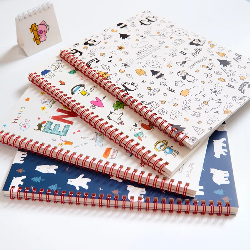 

Angoo B5 Cartoon-Students English Coil Notebook Hipster Multi-functional Soft Copy Remember Vocabulary Book. 187