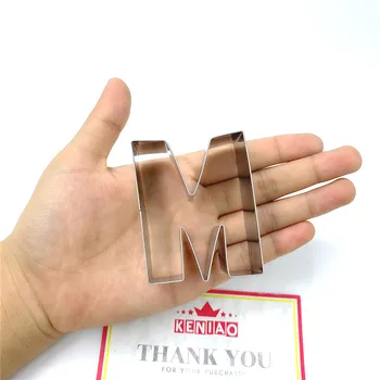 

KENIAO Letter M of Alphabet Cookie Cutter for Birthday Party - 5.2 x 6.3 cm - Biscuit / Fondant / Pastry Cutter -Stainless Steel