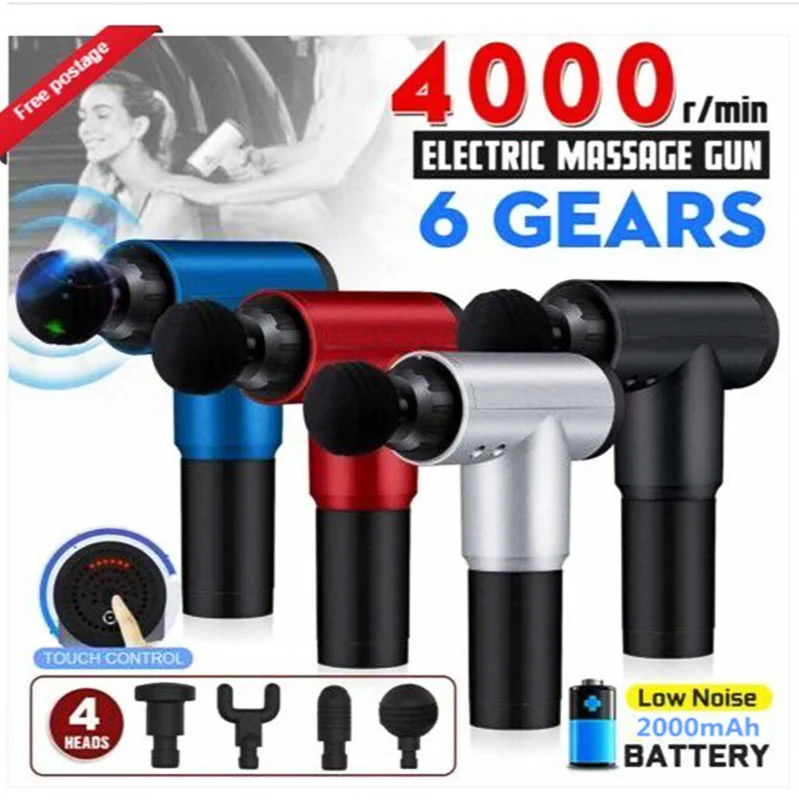 KH-320 Muscle Massage Gun Deep Tissue Massager High-intensity Training Exercising Body Relaxation Slimming Shaping Pain Relief | Красота и
