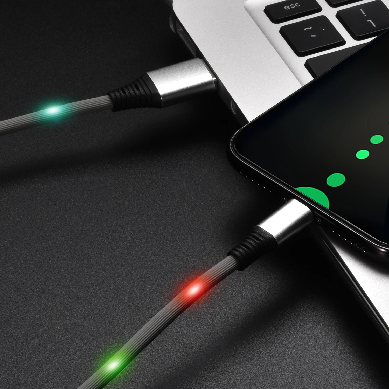 USB кабель usb type C кабель светодиодный светильник быстрое устройство для зарядки кабель провод для huawei samsung