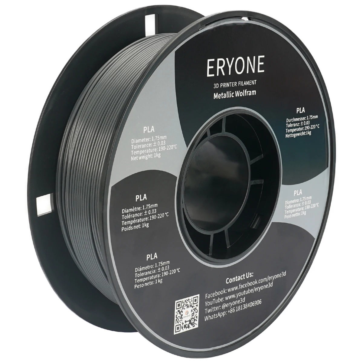 3d printer pla Eryone Metallic PLA 3D Printer Filament 1.75mm Dimensional Accuracy±0.03 mm 1kg Spool For 3d printer Fast Free Shipping petg plastic 3d printing