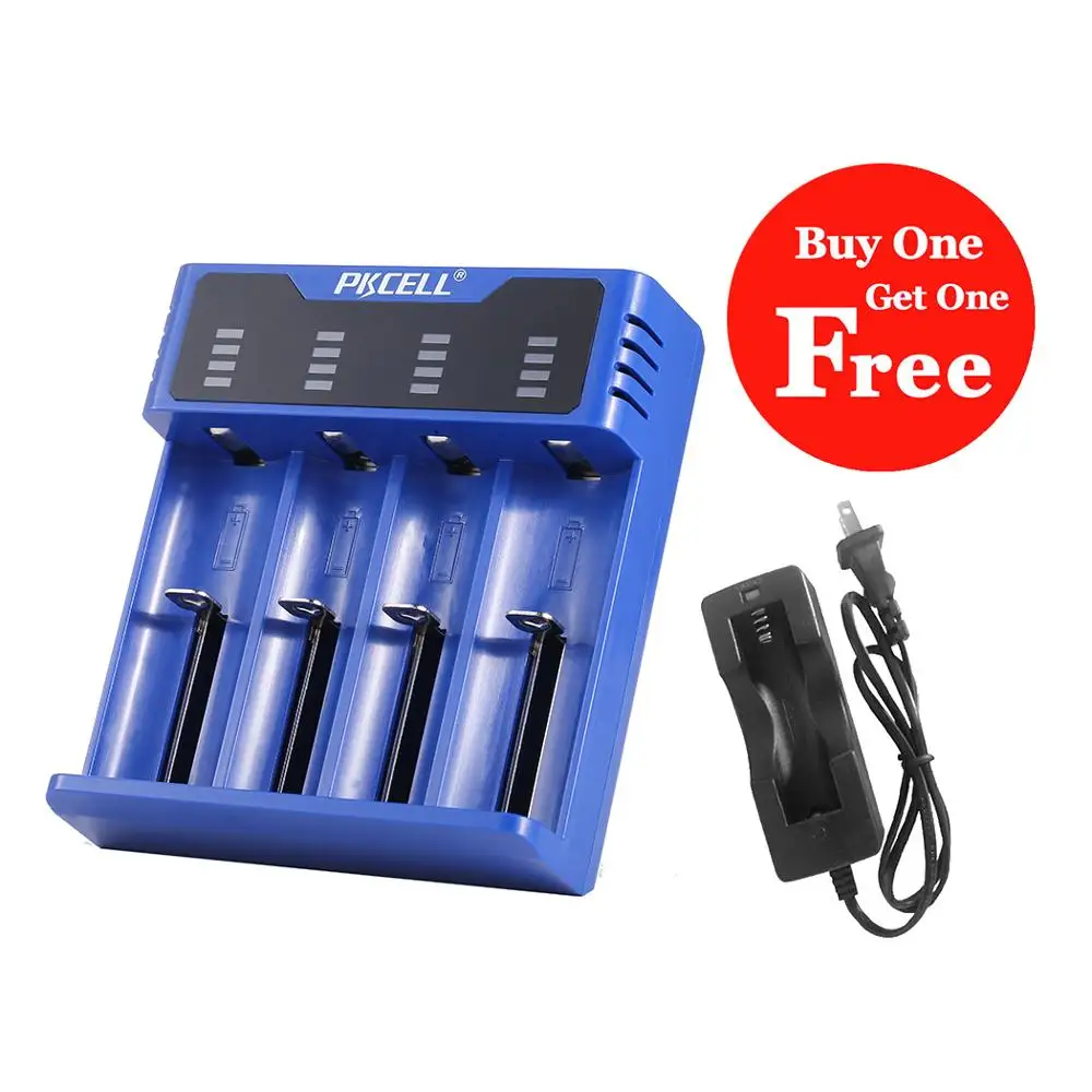 

PKCELL Fast Charge Battery Charger 18650 14500 26650 AA AAA for 1.2v 3.2v 3.7V NI-MH NI-CD li-ion battery 5V 2A LED Smart USB