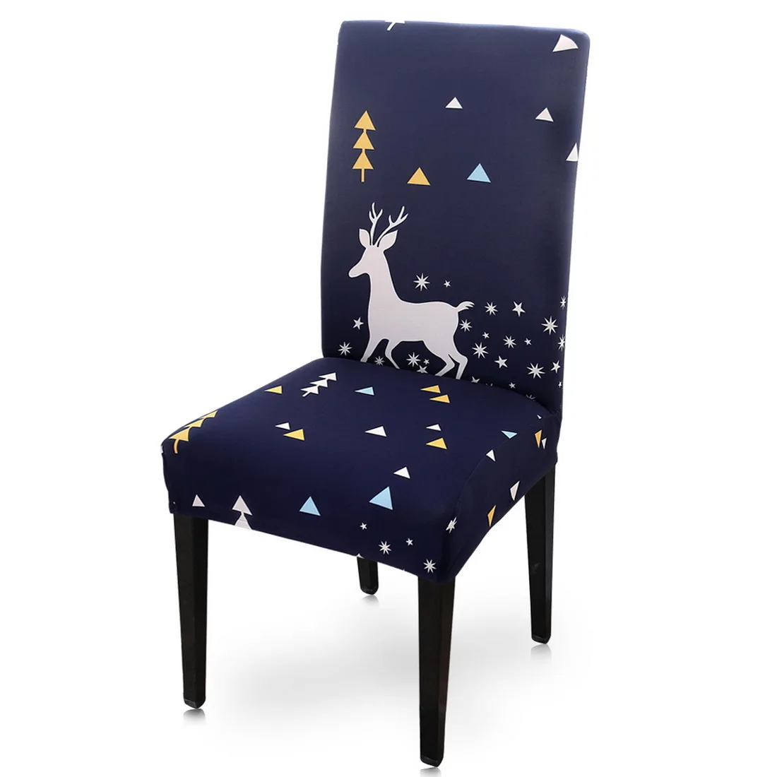 1/2/4/6 шт. рождественские печатные эластичные чехлы на кресла Seat чехлы на стулья из эластичного материала на заднюю панель чехлов на Рождество в гостиничных залах торжеств - Цвет: A