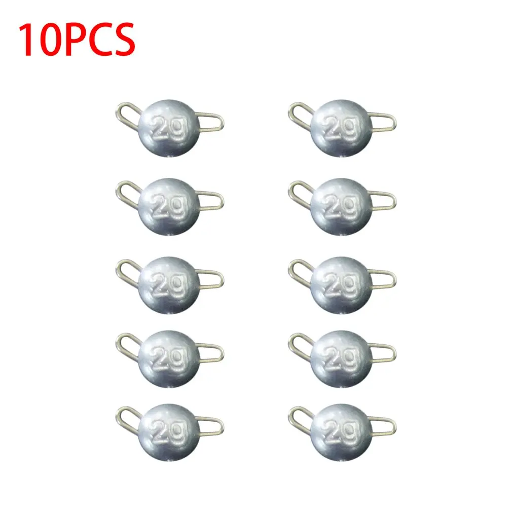 

10 Pcs Small Size Round Shape Lead Hook Jig Head Lead Deep Water Bullet Crank Hook Lead Sinker Outdoor Fishing Accessories