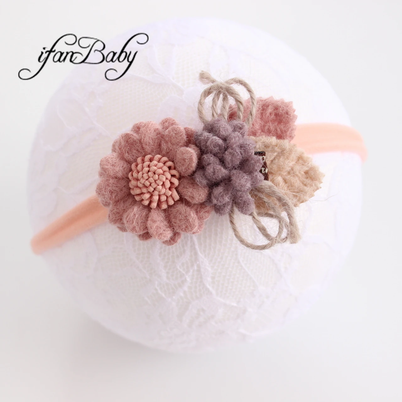 Weiche Warme Blume Stirnband Nylon Elastische Stirnband Für Baby Mädchen