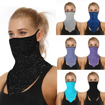 

Outdoor Windproof Cycling Mouth Masks Headband Bandanas Protection Face Cover Triangle Reusable Breathable Mascarillas Tela