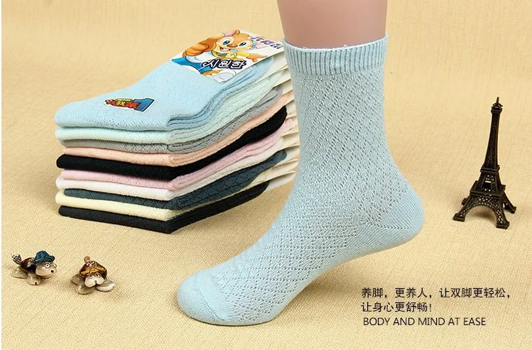 Liuzhishu CHILDREN'S Socks Students' Socks Thin Cotton Mesh Pure Cotton Breathable High Quality Children's Socks Special Offer