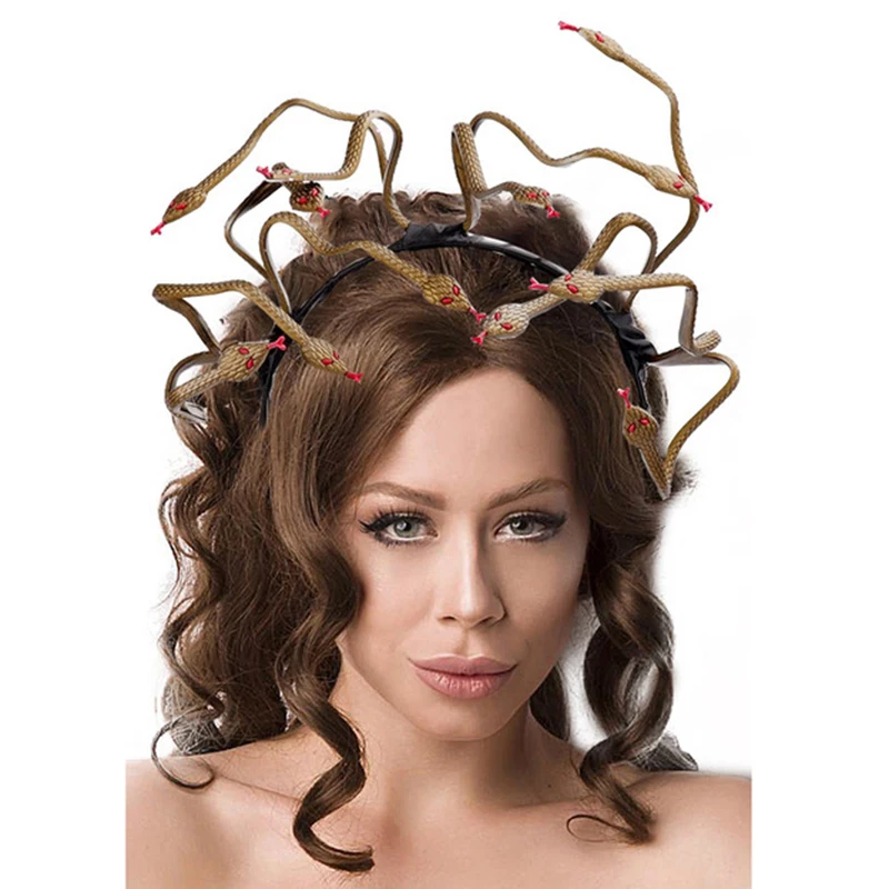 Змея Medusa искусственная змея ободок для волос Хэллоуина маскарада голова змеи