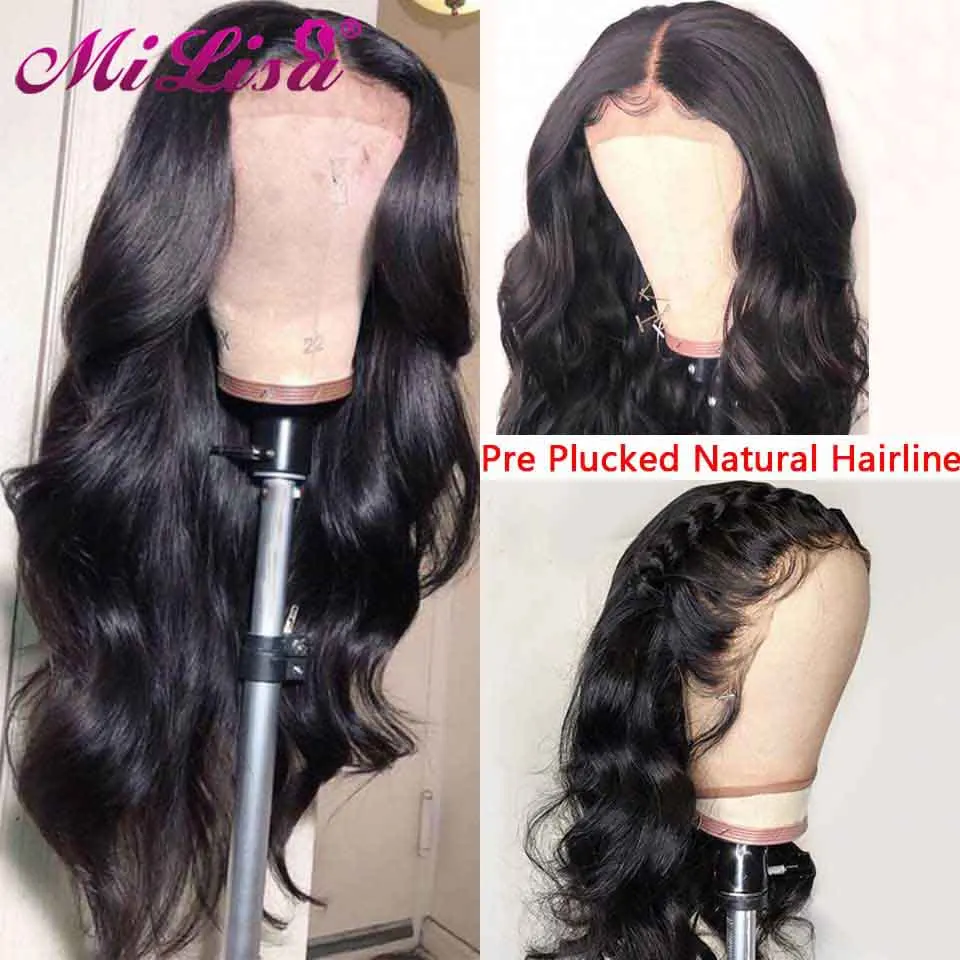 

150 Density Brazilian Body Wave Human Hair Wigs 10- 22 Inches Lace Front Wigs Pre Plucked With Baby Hair Remy